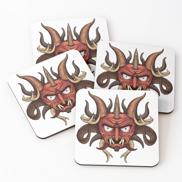 Item preview, Demon Mask Devil Horns Red Gothic Dark Art Occult Gift designed and sold by CLC54.
