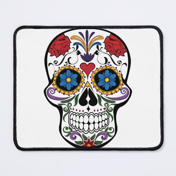 Item preview, Sugar Skull Dia de los Muertos Floral Colorful Roses Mexican Gift designed and sold by CLC54.