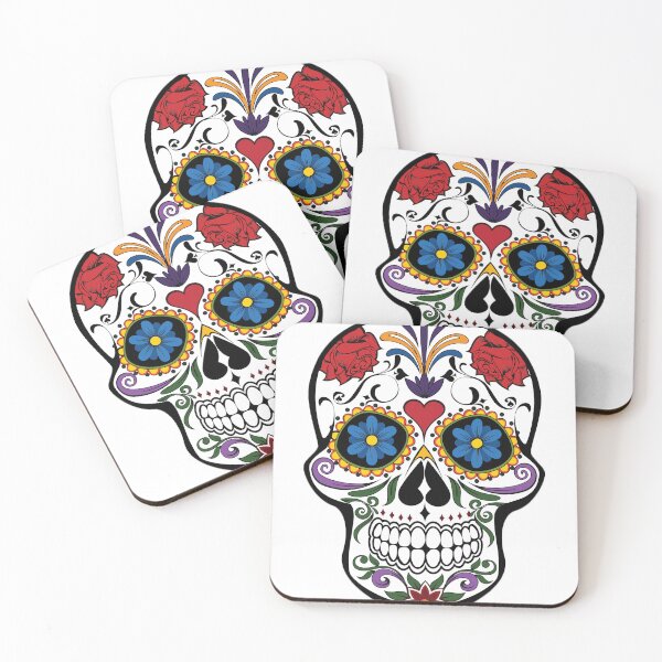 Item preview, Sugar Skull Dia de los Muertos Floral Colorful Roses Mexican Gift designed and sold by CLC54.