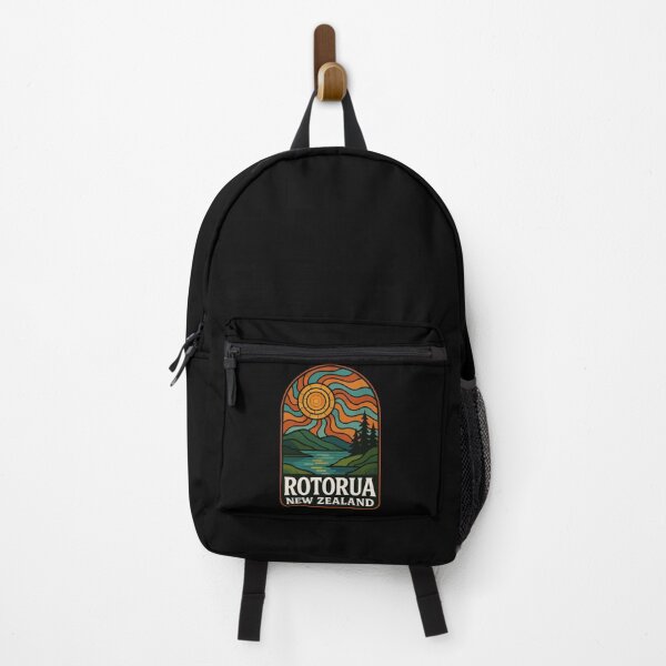Item preview, Rotorua New Zealand Retro Stained Glass Travel designed and sold by TomFrontierArt.