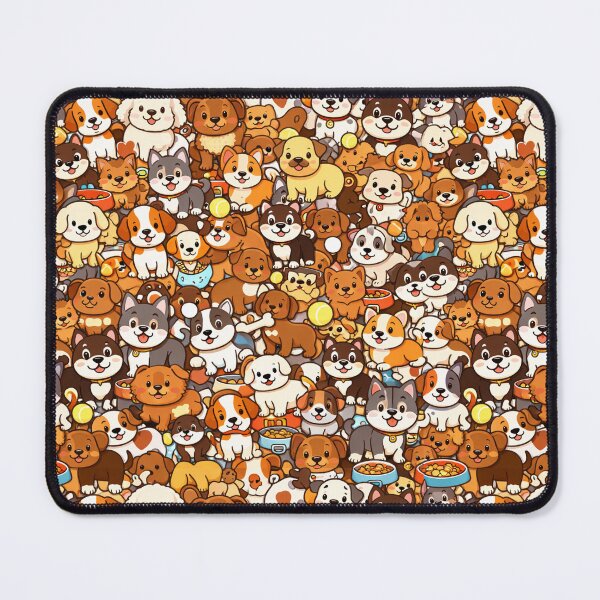 Item preview, Cute Dog Pattern Kawaii Puppy Seamless Background Design designed and sold by MonkiFlipp.