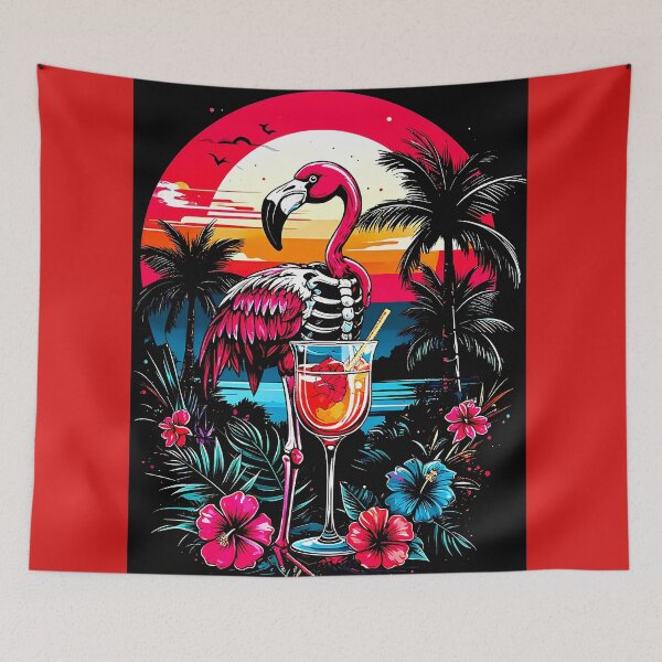 Item preview, A tropical flamingo landscape designed and sold by Creative Visualize.