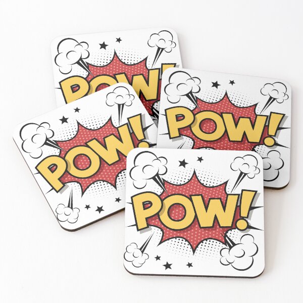 Item preview, POW Pop Art Comics Explosion Yellow Red Superhero Vintage Gift designed and sold by CLC54.