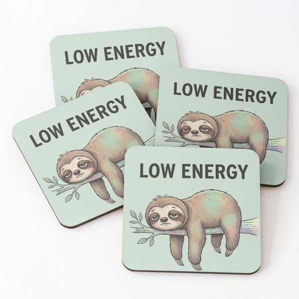 Item preview, Low Energy Sloth Shirt – Funny Lazy Meme Aesthetic Cute Sloth Tee designed and sold by ZyxDes.