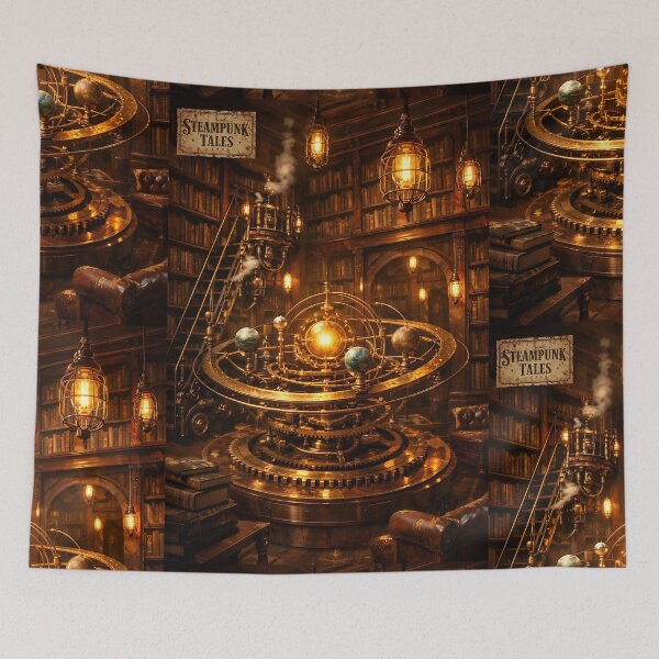 Item preview, The Brass-Bound Library - Steampunk Art designed and sold by bapupa.
