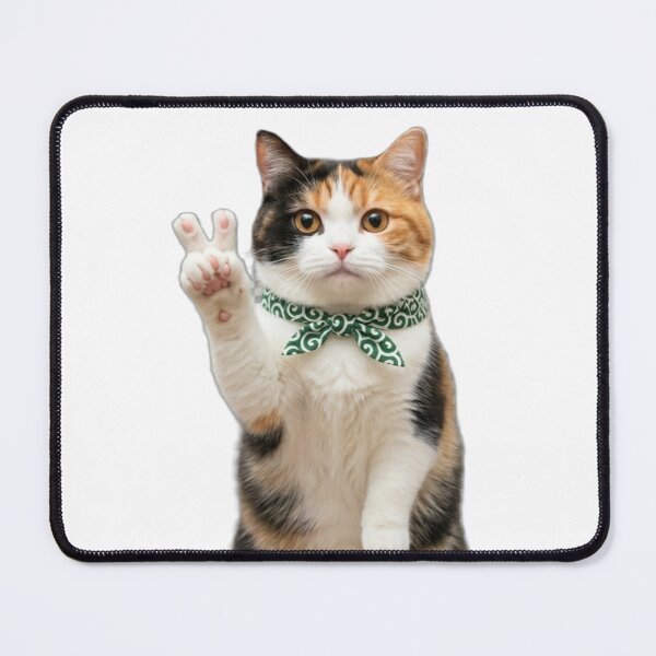 Item preview, Japanese Lucky Cat - Peace Sign Calico designed and sold by SakuraMarket26.