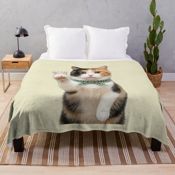 Item preview, Japanese Lucky Cat - Peace Sign Calico designed and sold by SakuraMarket26.