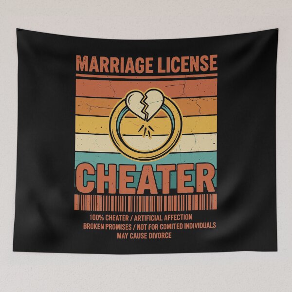 Item preview, Divorce Divorce Humor Marriage License Cheater designed and sold by LuminOrb.