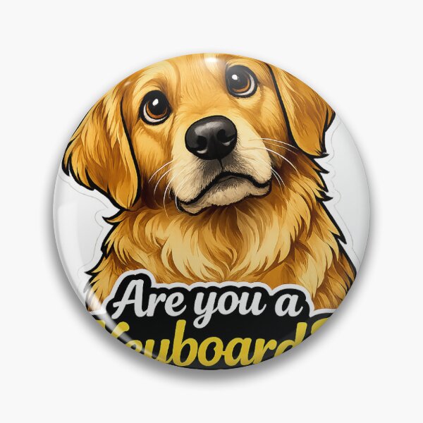 Item preview, Confused Golden Retriever Sticker – Are You a Keyboard Funny Dog Meme designed and sold by Obscoria.
