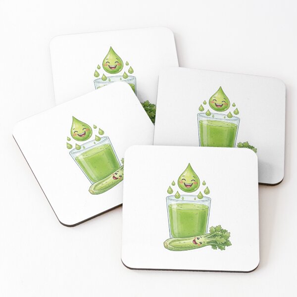 Item preview, Happy Celery Juice Party with Cute Juice Drop designed and sold by GreenSpiritShop.