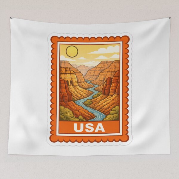 Item preview, USA Grand Canyon Travel Stamp Sticker Magnet designed and sold by CLOUTKULT.