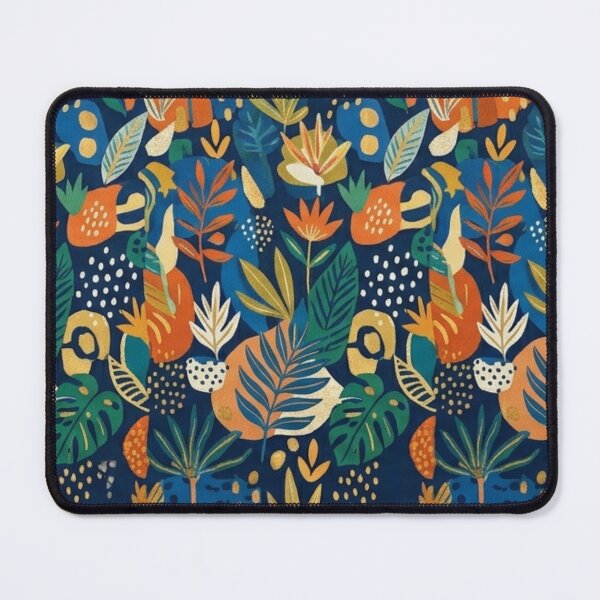 Item preview, Wildflower Abstract Pattern Phone Case – Navy & Burnt Orange Botanical Design designed and sold by Mohtarma Designs.