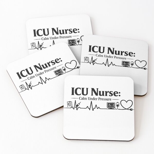 Item preview, ICU Nurse – Calm Under Pressure | Medical Typography Design designed and sold by mbmstores.