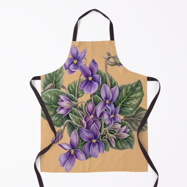 Item preview, Copy of African violets on orange designed and sold by Faerieglen.