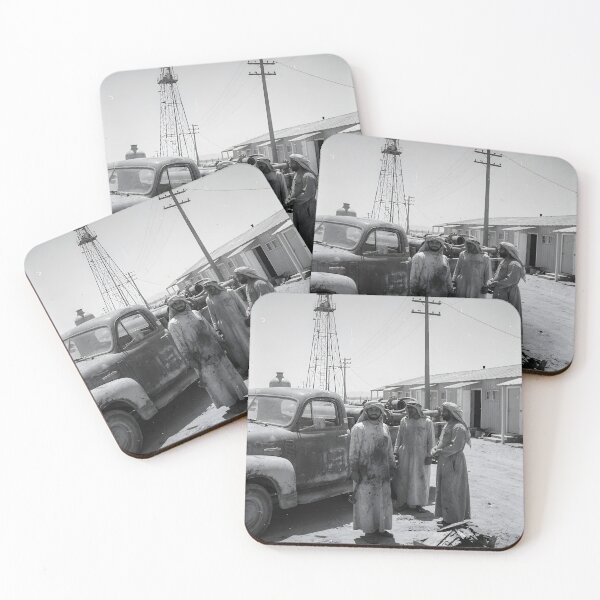 Item preview, Black Gold Exploration: Dammam Oil Field 1956 designed and sold by GoldenVerseArt.