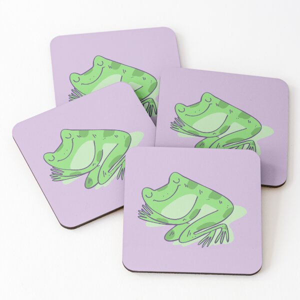 Item preview, Sleepy Frog – Cute Sleeping Frog Sticker, Cozy Animal Illustration designed and sold by anyramagic.