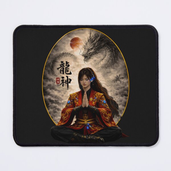 Item preview, Ryujin Dragon God Meditation Under the Red Moon designed and sold by Dragon-Samurai.