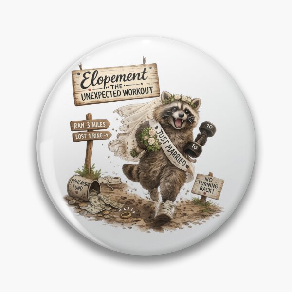 Item preview, Elopement The Unexpected Workout Raccoon designed and sold by madebysiwa.
