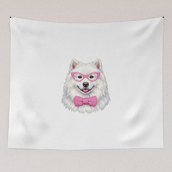 Item preview, Samoyed Mom Mothers Day Pink Dog Portrait designed and sold by EvrmoodCo.