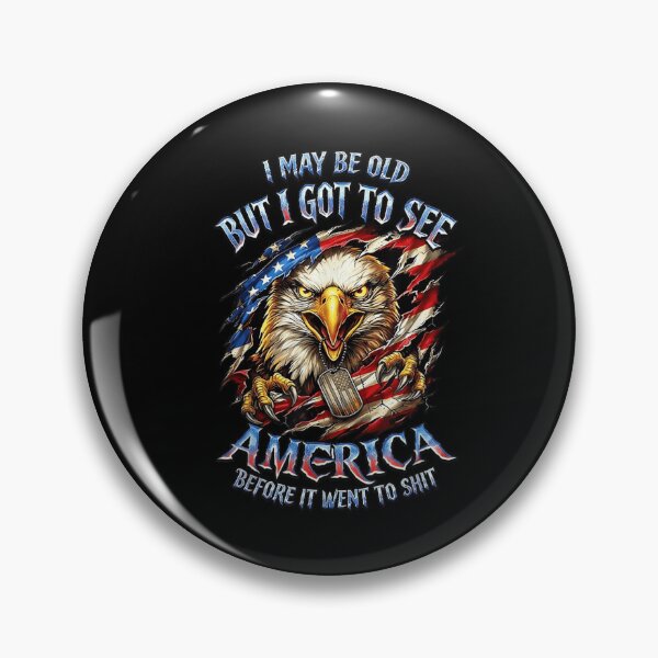 Item preview, Old America Funny Patriotic Eagle Vintage Graphic Tee Veteran Gift designed and sold by SpectrumShades.