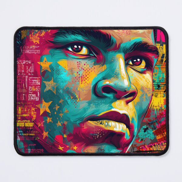 Item preview, Vibrant Portrait of a Boxing Legend in Color designed and sold by Artessie.