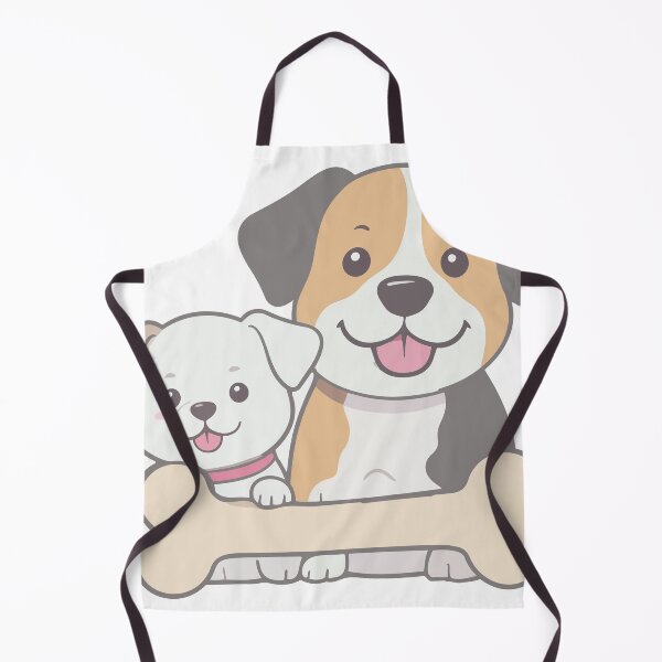 Item preview, Cute Kawaii Dog and Puppy with Bone Illustration designed and sold by BestChoiceService.