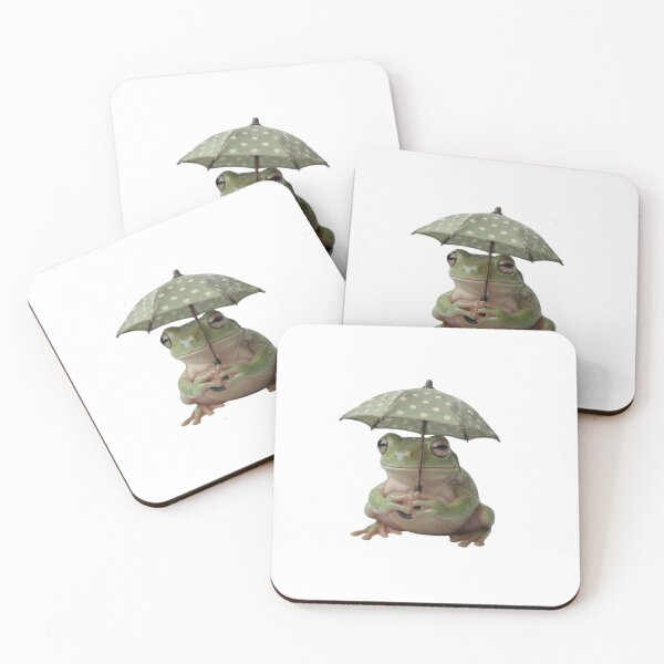 Item preview, Cottagecore Rainy Day - Cute Frog with Umbrella designed and sold by Arts Paradise.