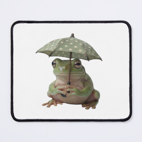 Item preview, Cottagecore Rainy Day - Cute Frog with Umbrella designed and sold by Arts Paradise.