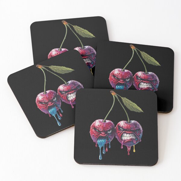 Item preview, Angry Neon Cherries - Graffiti Street Art - Bad Twins designed and sold by EhrenGeneration.