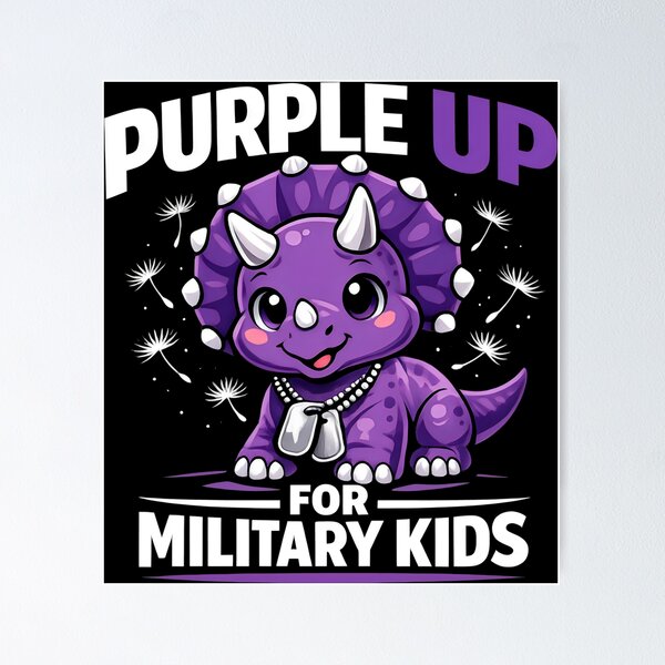 Item preview, Purple Up For Military Kids Military Family designed and sold by SplashTastic.
