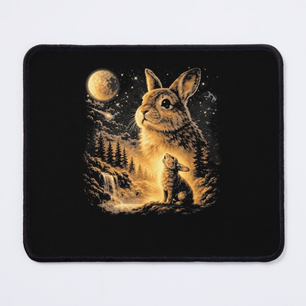 Item preview, Vintage Howling Bunny to The Moon Retro 90s Funny Rabbit designed and sold by SpectrumShades.