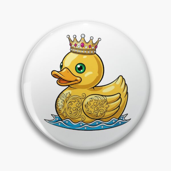 Item preview, Royal Gold Jeweled Rubber Ducky Crown Emerald Eyes designed and sold by octozap.