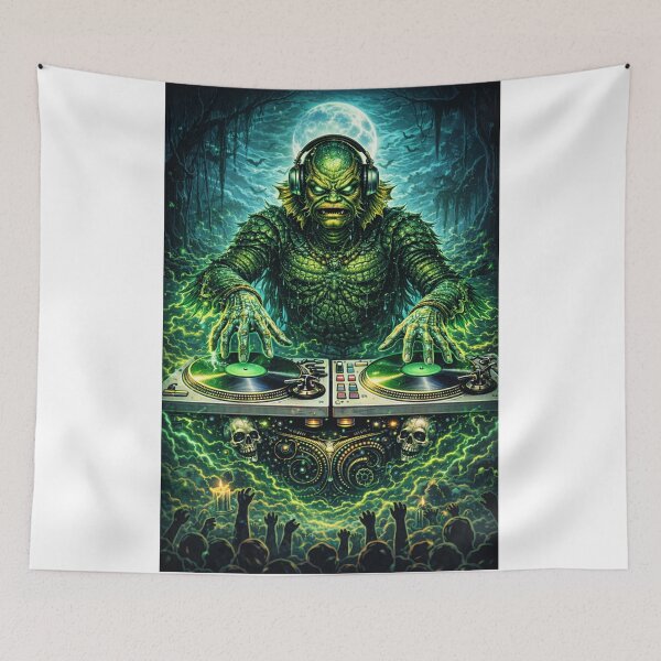 Item preview, Swamp Creature DJ – Dark Lagoon Bass Ritual designed and sold by ITSimagination.