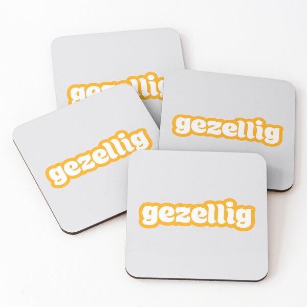Item preview, Gezellig - naranja/blanco designed and sold by mooskdesign.