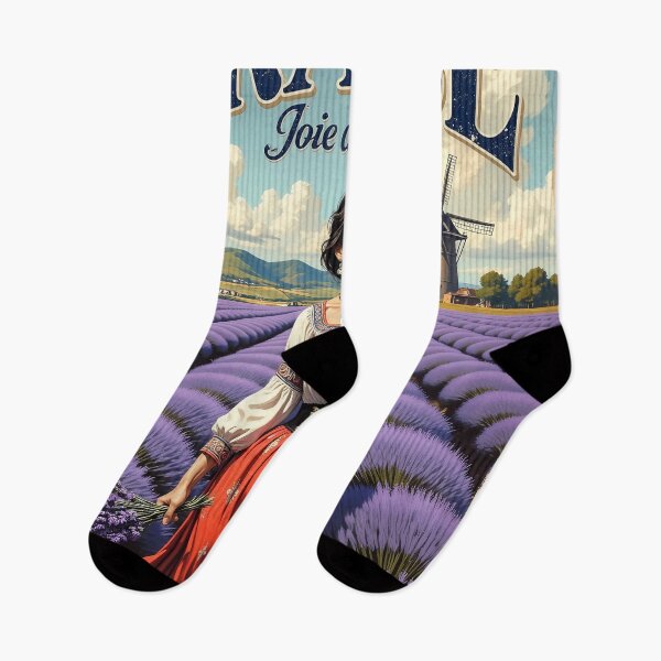 Item preview, France Joie De Vivre Lavender Fields Vintage Poster designed and sold by BorgSpareParts.