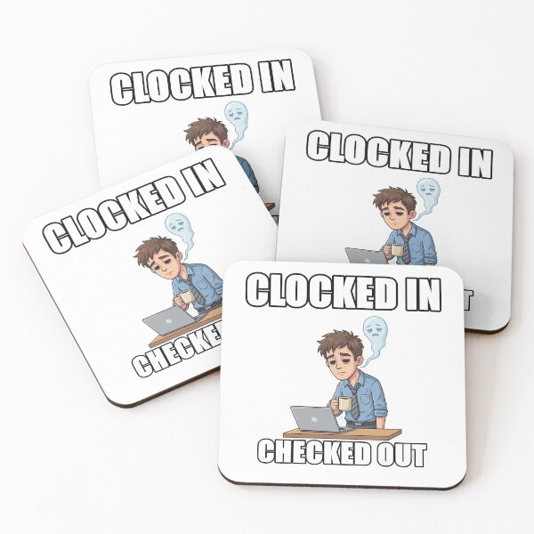 Item preview, Clocked In Checked Out Funny Office Burnout Design designed and sold by MemeLaundry.