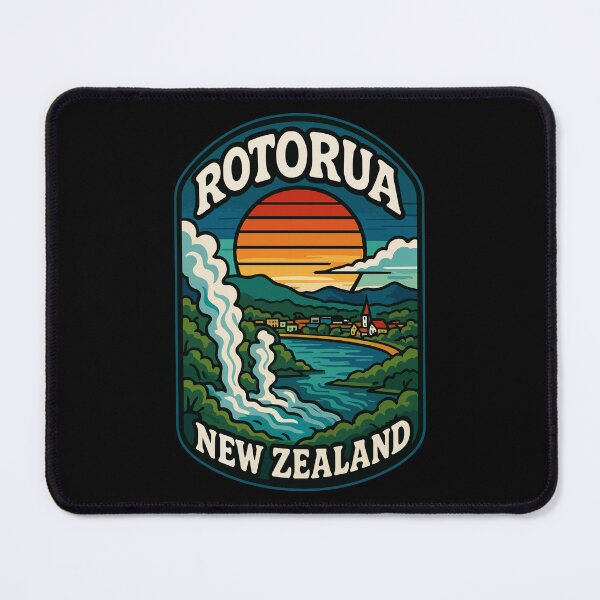 Item preview, Rotorua New Zealand Retro designed and sold by TomFrontierArt.