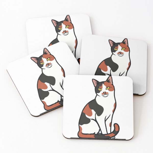 Item preview, Calico Tricolor Cat Sitting Portrait Gentleness designed and sold by PixelStudioBe.