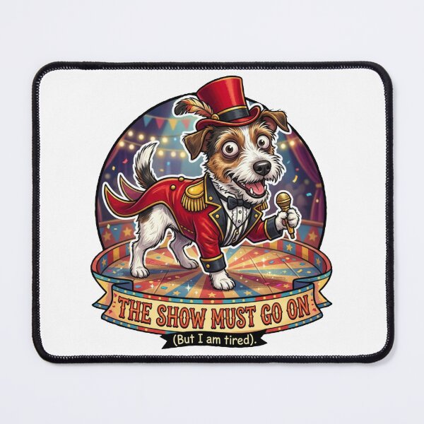 Item preview, The Show Must Go On: Stressed Circus Dog designed and sold by Paws And Pause.