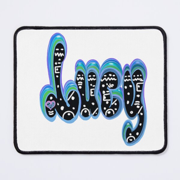 Item preview, Lucy Name in Black blue white.  Top 10 Best Personalized gift for girls and women 2 designed and sold by Artonmytee.