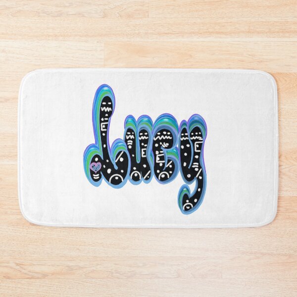 Item preview, Lucy Name in Black blue white.  Top 10 Best Personalized gift for girls and women 2 designed and sold by Artonmytee.