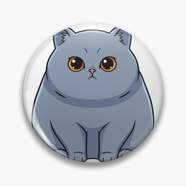 Item preview, Blue British Shorthair Cat, Cute Round Portrait designed and sold by PixelStudioBe.