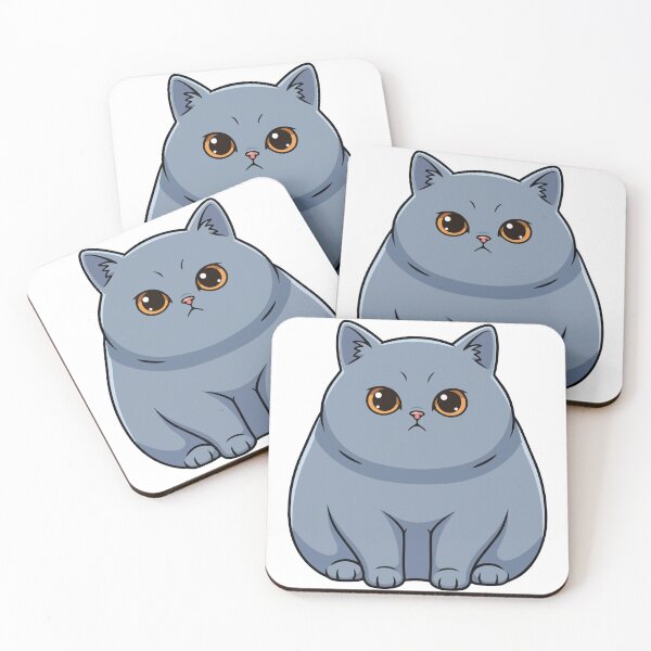 Item preview, Blue British Shorthair Cat, Cute Round Portrait designed and sold by PixelStudioBe.