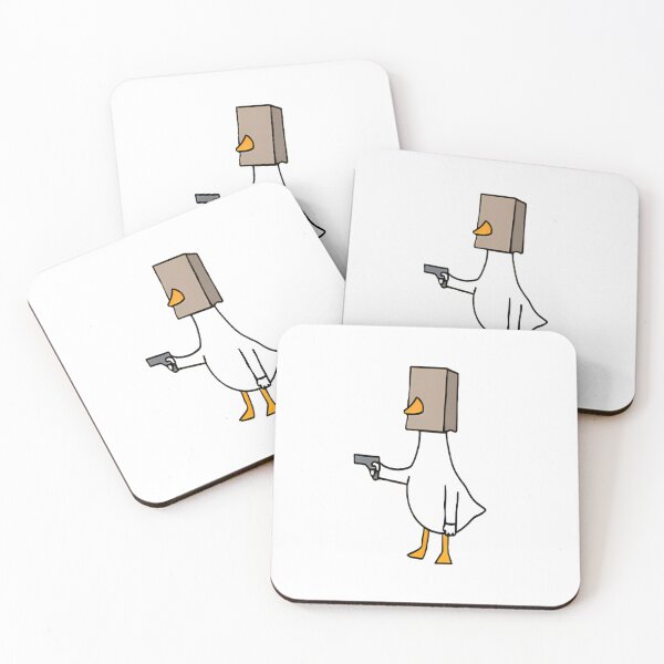 Item preview, Funny Duck with Paper Bag Mask — Sarcastic Heist Duck Illustration designed and sold by HBDStudio.