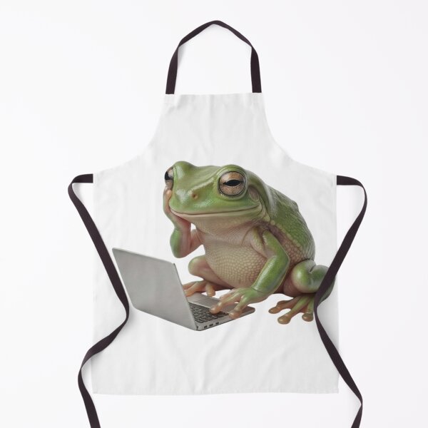 Item preview, WFH Frog - Funny Work From Home Office Laptop Meme designed and sold by Arts Paradise.