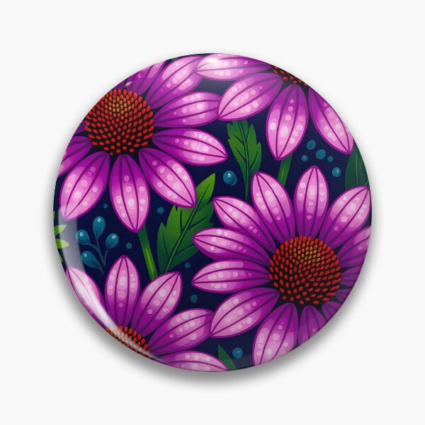 Item preview, Echinacea flowers covered in water droplets, backdrop of dark green leaves. designed and sold by Ponted.