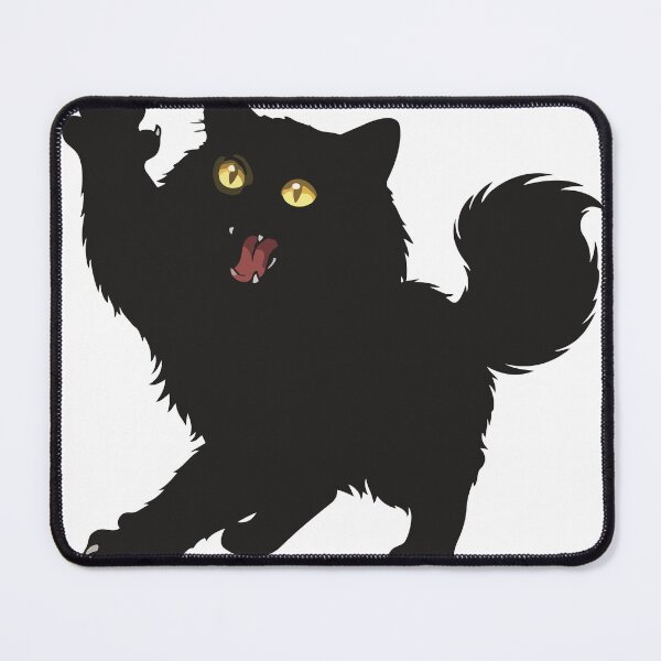 Item preview, Black Fluffy Long-Haired Kitten Fun Portrait designed and sold by PixelStudioBe.