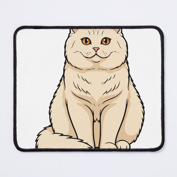 Item preview, Cream British Shorthair Cat, Round and Soft Portrait designed and sold by PixelStudioBe.