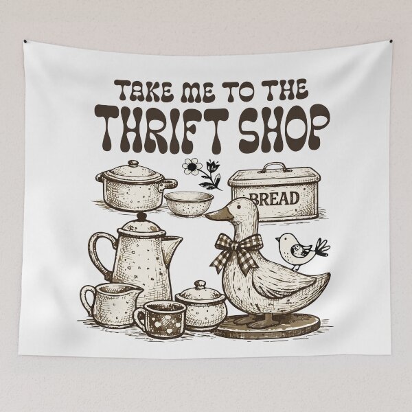 Item preview, Thrifting Vintage Antique Lover Takes Me to The Thrift Shop designed and sold by Colorfulman.
