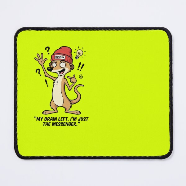Item preview, Funny Confused Meerkat Retro 90s Cartoon - My Brain Left designed and sold by mAXiBoOM.